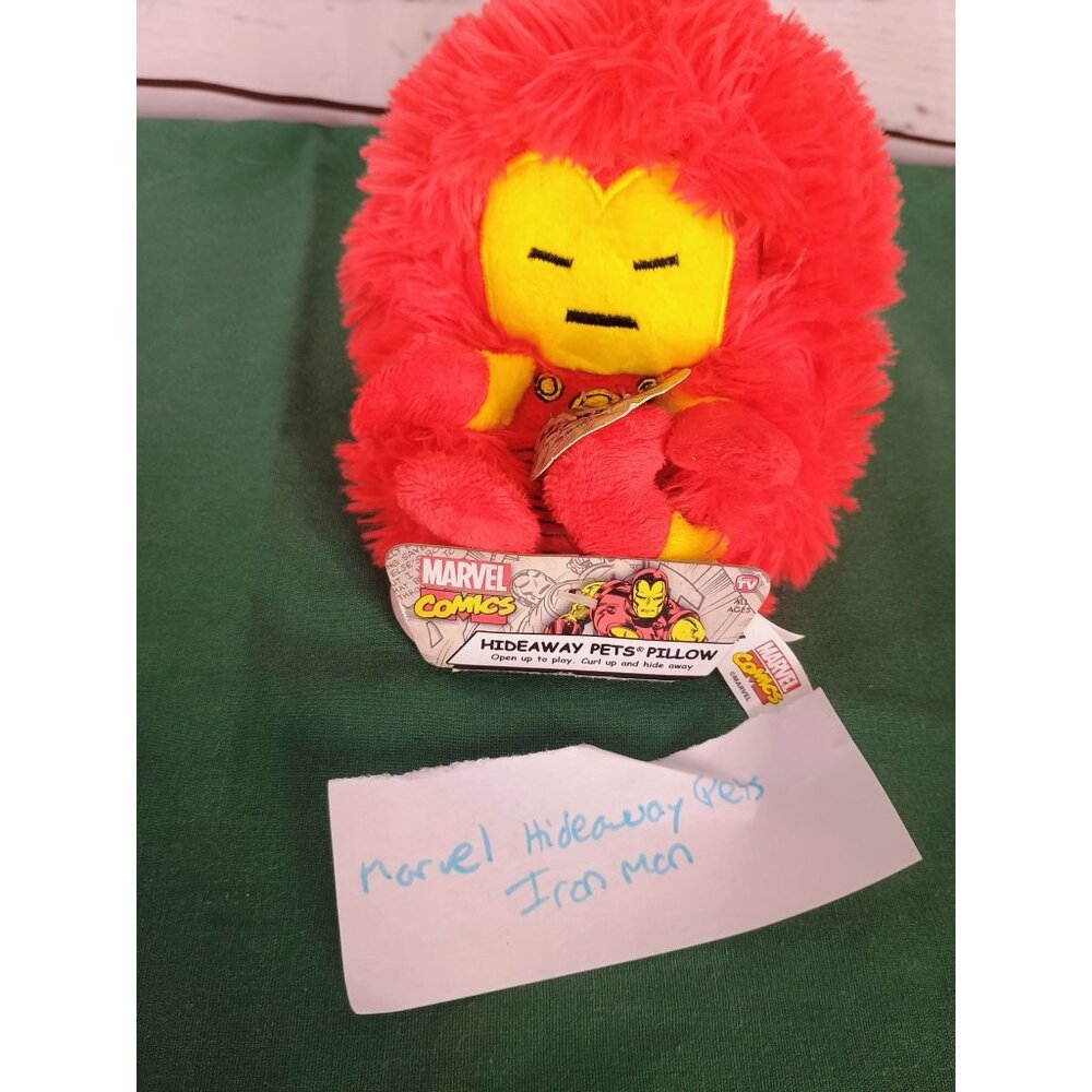 Marvel Comics Iron Man Hideaway‎ Pets Pillow Mini Travel 5" Stuffed Plush New